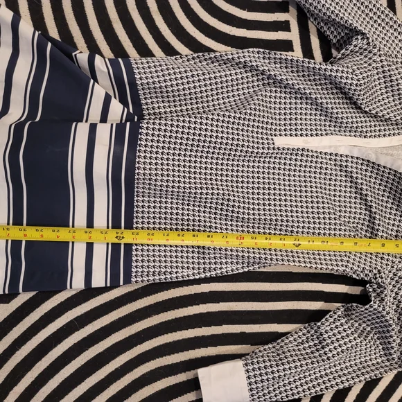 Ann Taylor Navy And White Collared Shift Dress Size S - Picture 6 of 8